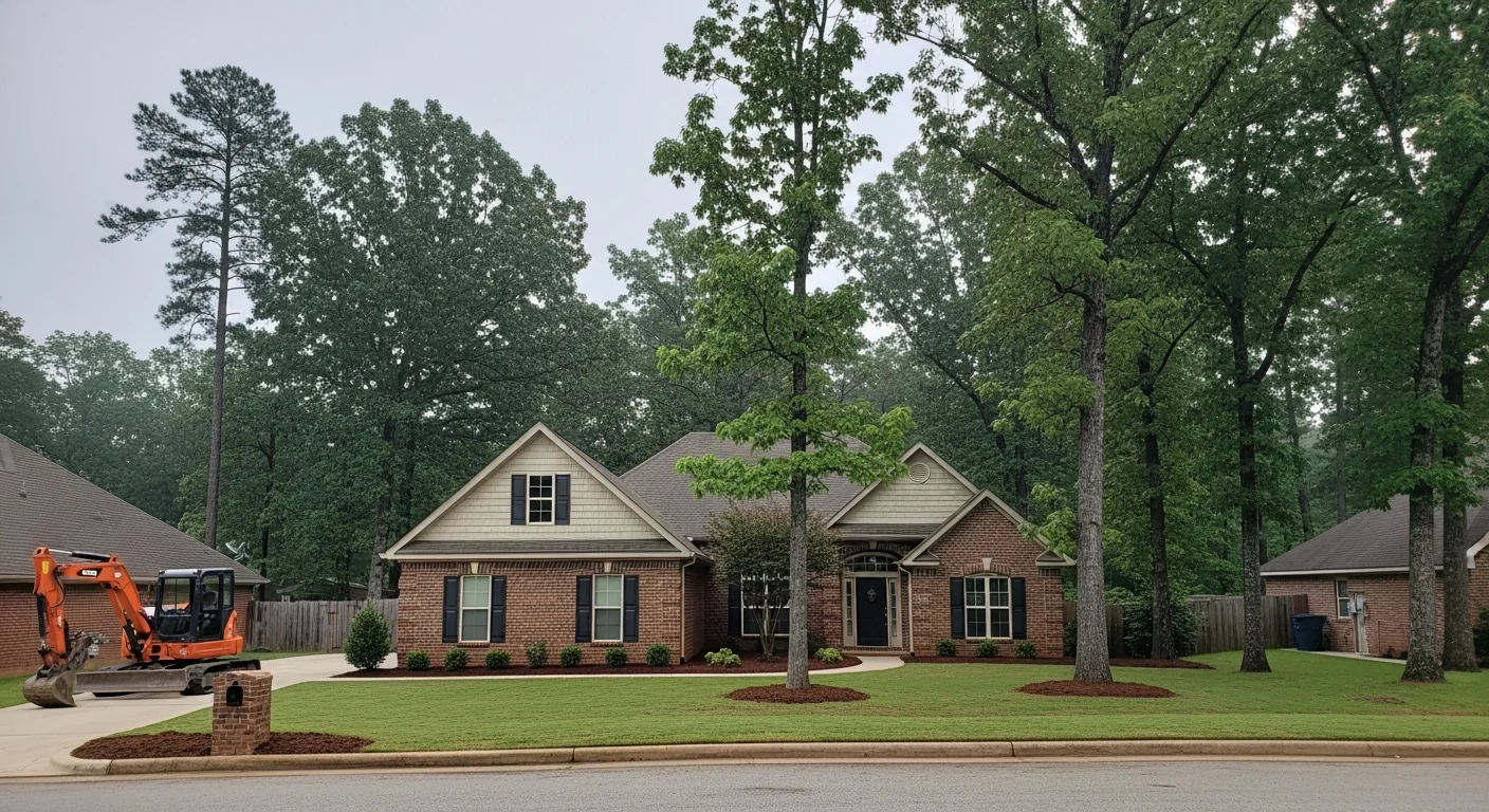 Residential home in Jonesboro with mature trees and well-maintained landscaping typical of Northeast Arkansas neighborhoods.